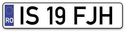 Placuta inmatriculare numar auto  IS-19-FJH, IS 19 FJH, IS19FJH