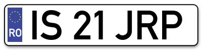 Placuta inmatriculare numar auto  IS-21-JRP, IS 21 JRP, IS21JRP
