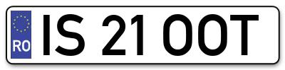 Placuta inmatriculare numar auto  IS-21-OOT, IS 21 OOT, IS21OOT