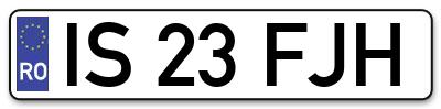 Placuta inmatriculare numar auto  IS-23-FJH, IS 23 FJH, IS23FJH