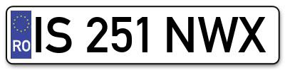 Placuta inmatriculare numar auto  IS-251-NWX, IS 251 NWX, IS251NWX