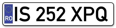 Placuta inmatriculare numar auto  IS-252-XPQ, IS 252 XPQ, IS252XPQ