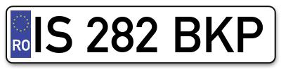 Placuta inmatriculare numar auto  IS-282-BKP, IS 282 BKP, IS282BKP