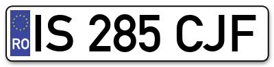 Placuta inmatriculare numar auto  IS-285-CJF, IS 285 CJF, IS285CJF