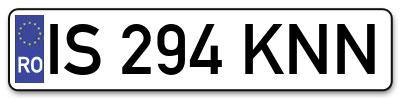 Placuta inmatriculare numar auto  IS-294-KNN, IS 294 KNN, IS294KNN