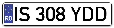 Placuta inmatriculare numar auto  IS-308-YDD, IS 308 YDD, IS308YDD