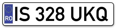 Placuta inmatriculare numar auto  IS-328-UKQ, IS 328 UKQ, IS328UKQ