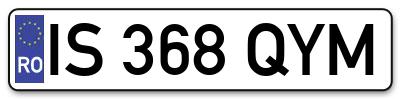 Placuta inmatriculare numar auto  IS-368-QYM, IS 368 QYM, IS368QYM