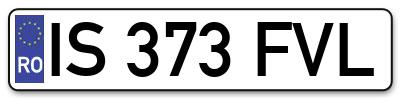 Placuta inmatriculare numar auto  IS-373-FVL, IS 373 FVL, IS373FVL