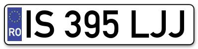 Placuta inmatriculare numar auto  IS-395-LJJ, IS 395 LJJ, IS395LJJ