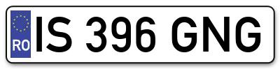 Placuta inmatriculare numar auto  IS-396-GNG, IS 396 GNG, IS396GNG