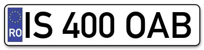 Placuta inmatriculare numar auto  IS-400-OAB, IS 400 OAB, IS400OAB