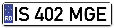 Placuta inmatriculare numar auto  IS-402-MGE, IS 402 MGE, IS402MGE