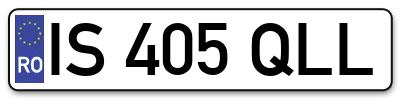 Placuta inmatriculare numar auto  IS-405-QLL, IS 405 QLL, IS405QLL
