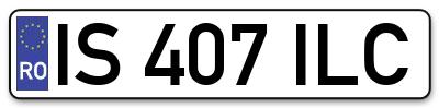 Placuta inmatriculare numar auto  IS-407-ILC, IS 407 ILC, IS407ILC