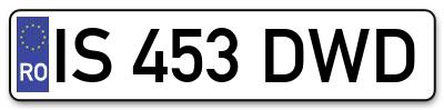 Placuta inmatriculare numar auto  IS-453-DWD, IS 453 DWD, IS453DWD