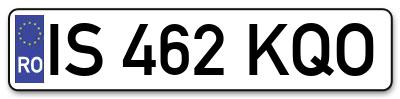 Placuta inmatriculare numar auto  IS-462-KQO, IS 462 KQO, IS462KQO