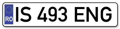 Placuta inmatriculare numar auto  IS-493-ENG, IS 493 ENG, IS493ENG