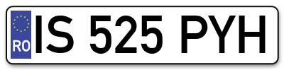 Placuta inmatriculare numar auto  IS-525-PYH, IS 525 PYH, IS525PYH