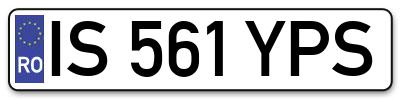 Placuta inmatriculare numar auto  IS-561-YPS, IS 561 YPS, IS561YPS