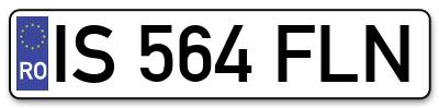 Placuta inmatriculare numar auto  IS-564-FLN, IS 564 FLN, IS564FLN