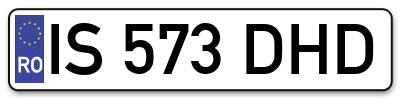 Placuta inmatriculare numar auto  IS-573-DHD, IS 573 DHD, IS573DHD