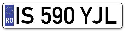 Placuta inmatriculare numar auto  IS-590-YJL, IS 590 YJL, IS590YJL