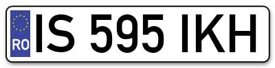 Placuta inmatriculare numar auto  IS-595-IKH, IS 595 IKH, IS595IKH