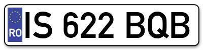 Placuta inmatriculare numar auto  IS-622-BQB, IS 622 BQB, IS622BQB