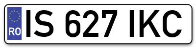 Placuta inmatriculare numar auto  IS-627-IKC, IS 627 IKC, IS627IKC