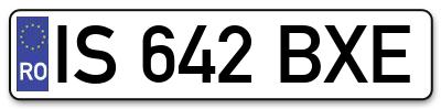Placuta inmatriculare numar auto  IS-642-BXE, IS 642 BXE, IS642BXE