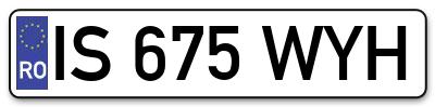 Placuta inmatriculare numar auto  IS-675-WYH, IS 675 WYH, IS675WYH