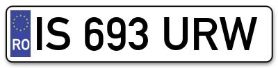 Placuta inmatriculare numar auto  IS-693-URW, IS 693 URW, IS693URW