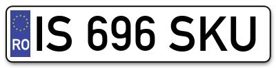 Placuta inmatriculare numar auto  IS-696-SKU, IS 696 SKU, IS696SKU