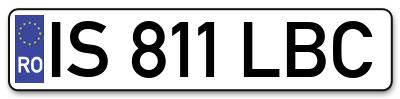 Placuta inmatriculare numar auto  IS-811-LBC, IS 811 LBC, IS811LBC