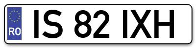 Placuta inmatriculare numar auto  IS-82-IXH, IS 82 IXH, IS82IXH