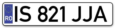Placuta inmatriculare numar auto  IS-821-JJA, IS 821 JJA, IS821JJA