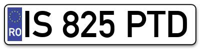 Placuta inmatriculare numar auto  IS-825-PTD, IS 825 PTD, IS825PTD