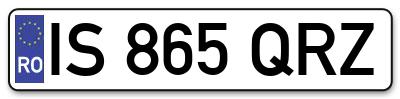 Placuta inmatriculare numar auto  IS-865-QRZ, IS 865 QRZ, IS865QRZ