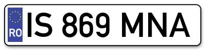 Placuta inmatriculare numar auto  IS-869-MNA, IS 869 MNA, IS869MNA