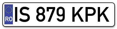 Placuta inmatriculare numar auto  IS-879-KPK, IS 879 KPK, IS879KPK