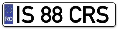 Placuta inmatriculare numar auto  IS-88-CRS, IS 88 CRS, IS88CRS