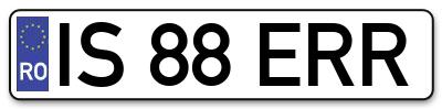 Placuta inmatriculare numar auto  IS-88-ERR, IS 88 ERR, IS88ERR