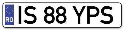 Placuta inmatriculare numar auto  IS-88-YPS, IS 88 YPS, IS88YPS