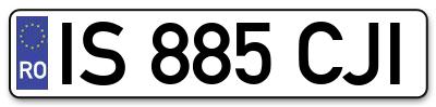 Placuta inmatriculare numar auto  IS-885-CJI, IS 885 CJI, IS885CJI