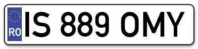 Placuta inmatriculare numar auto  IS-889-OMY, IS 889 OMY, IS889OMY