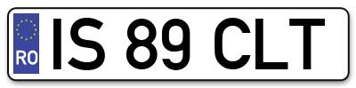 Placuta inmatriculare numar auto  IS-89-CLT, IS 89 CLT, IS89CLT
