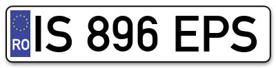 Placuta inmatriculare numar auto  IS-896-EPS, IS 896 EPS, IS896EPS