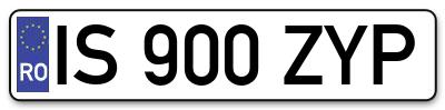 Placuta inmatriculare numar auto  IS-900-ZYP, IS 900 ZYP, IS900ZYP