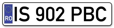 Placuta inmatriculare numar auto  IS-902-PBC, IS 902 PBC, IS902PBC